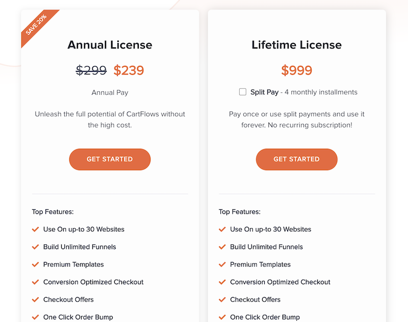 CartFlows pro pricing