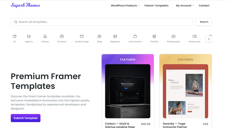 SuperbThemes Framer marketplace