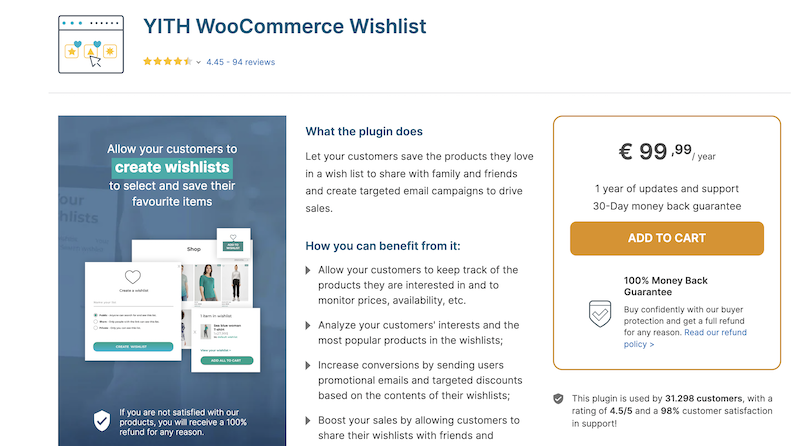 YITH WooCommerce Wishlist