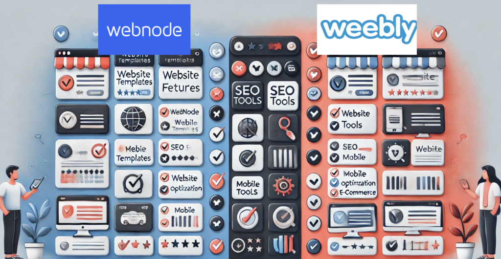 Feature Comparison Webnode vs weebly
