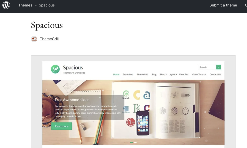 The Most Popular WordPress Themes: Spacious Themes 